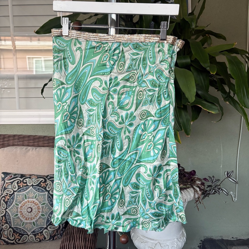 Midi Skirt With Gold Trim